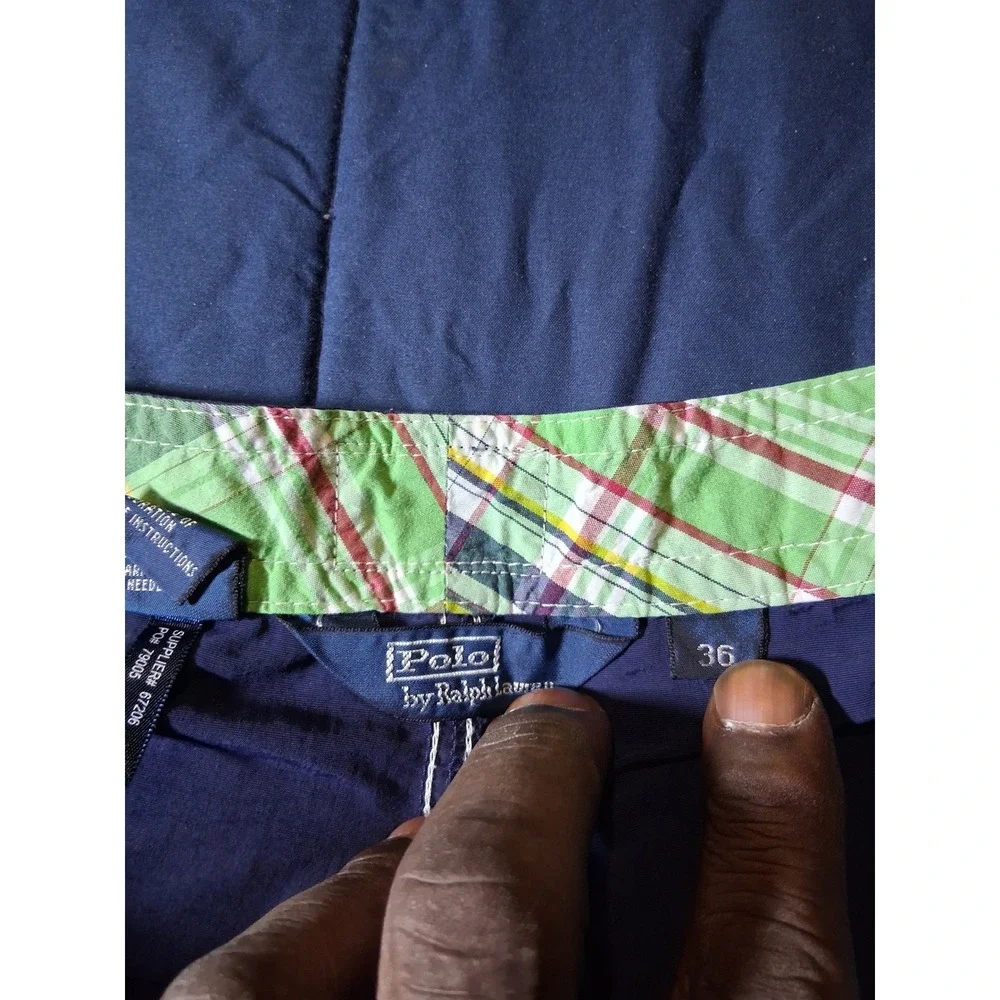 Polo Ralph Lauren Mens Navy Blue Cargo‎ Board Shorts Swim Trunks Size 36